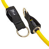 Еспандер трубчастий для фітнесу з кільцем DOUBLE CUBE DT-1002R-35LB навантаження 16кг, фото 2