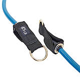 Еспандер трубчастий для фітнесу з кільцем DOUBLE CUBE DT-1002R-45LB навантаження 21кг, фото 2