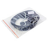 Еспандер трубчастий для фітнесу з кільцем DOUBLE CUBE DT-1002R-50LB навантаження 23кг, фото 3