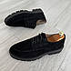 Чорні замшеві туфлі на грубій підошві 40 - 45 розмір, фото 10