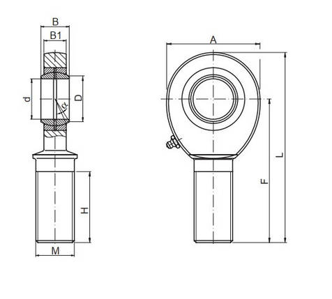Шарнірна головка SAL08 на вал 8 мм. CX Польща, фото 3
