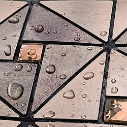 3Д плитка зі стразами самоклейка Алюміній для стін 300х300х3мм 3Д-панелі металеві для стін