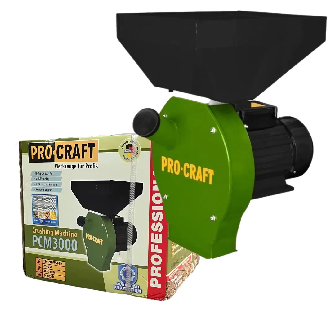 Дробилка для зерна бытовая PROCRAFT PCM3000 240 кг/ч, корморезка, кормоизмельчитель, зернодробилка молотковая - фото 3 - id-p2140789589