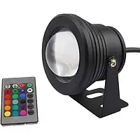 Світильник світлодіодний садовий Lemanso RGB 10 Ватт 900LM 85-265 V IP65 / LM3702 з пультом