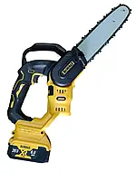 Мощная электропила пила цепная 25 см DeWALT DCCS620BL 2 АКБ 36V, Профессиональная пила для обрезки веток