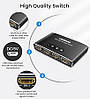 Розгалужувач HDMI VWRHAR HW-006. 3-портовий перемикач HDMI 4K 3D 1080P HDR с PS5 PS4 Xbox, фото 6
