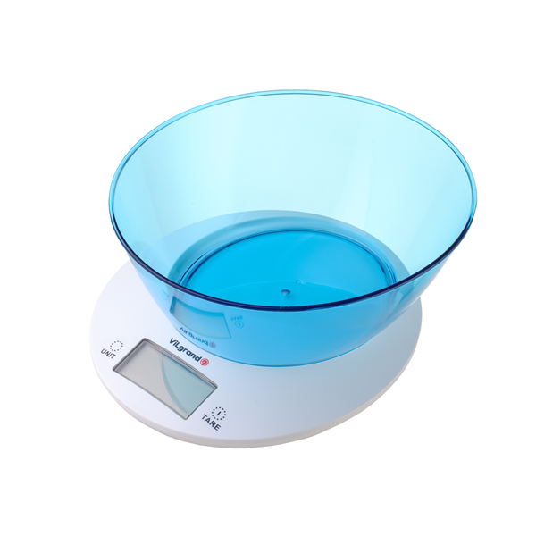 Ваги кухонні електронні 5 кг (с чашей) ViLgrand VKS-533С_blue - фото 2 - id-p2140810516