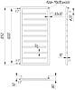 Висока сушарка для рушників з концептуальним дизайном — Prestige 10/1150х400 мм (вузькі перемички 20х10), фото 8