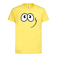 Желтая детская футболка Red ball smile (21-27-5-жовтий)