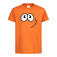 Оранжевая детская футболка Red ball smile (21-27-5-помаранчевий)