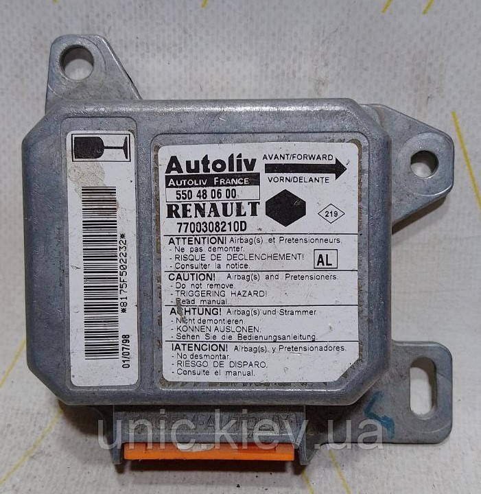 Блок управління AirBag Renault Kangoo б/в 7700308210 550480600