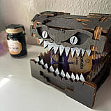 Скринька монстр із дерева 12 см, фото 6