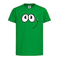 Зеленая детская футболка Red ball smile (21-27-5-зелений)