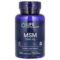 МСМ 1000 мг Life Extension MSM поддержка суставов 100 капсул