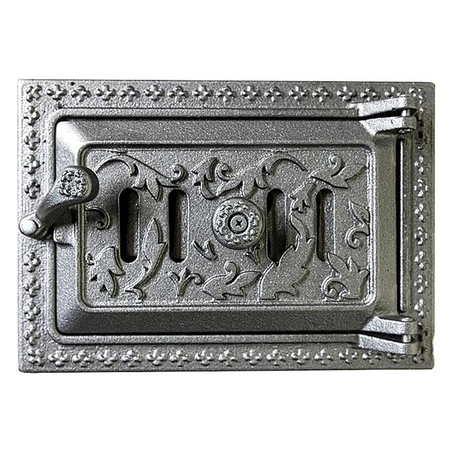 Дверцята піддувальні чавунні із засувкою (шторкою) 210*130мм, фото 1