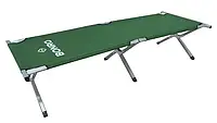 Кровать раскладная Bonro для дома дачи складная кровать туристическая походная раскладушка с чехлом Зеленая