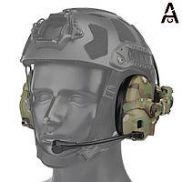 Профессиональные Тактические активные наушники WoSport HD-17-CP GEN 6 с шумоподавлением, + креплен на шлем