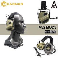 Наушники активные тактические M32 MOD4 EARMOR ORIGINAL олива