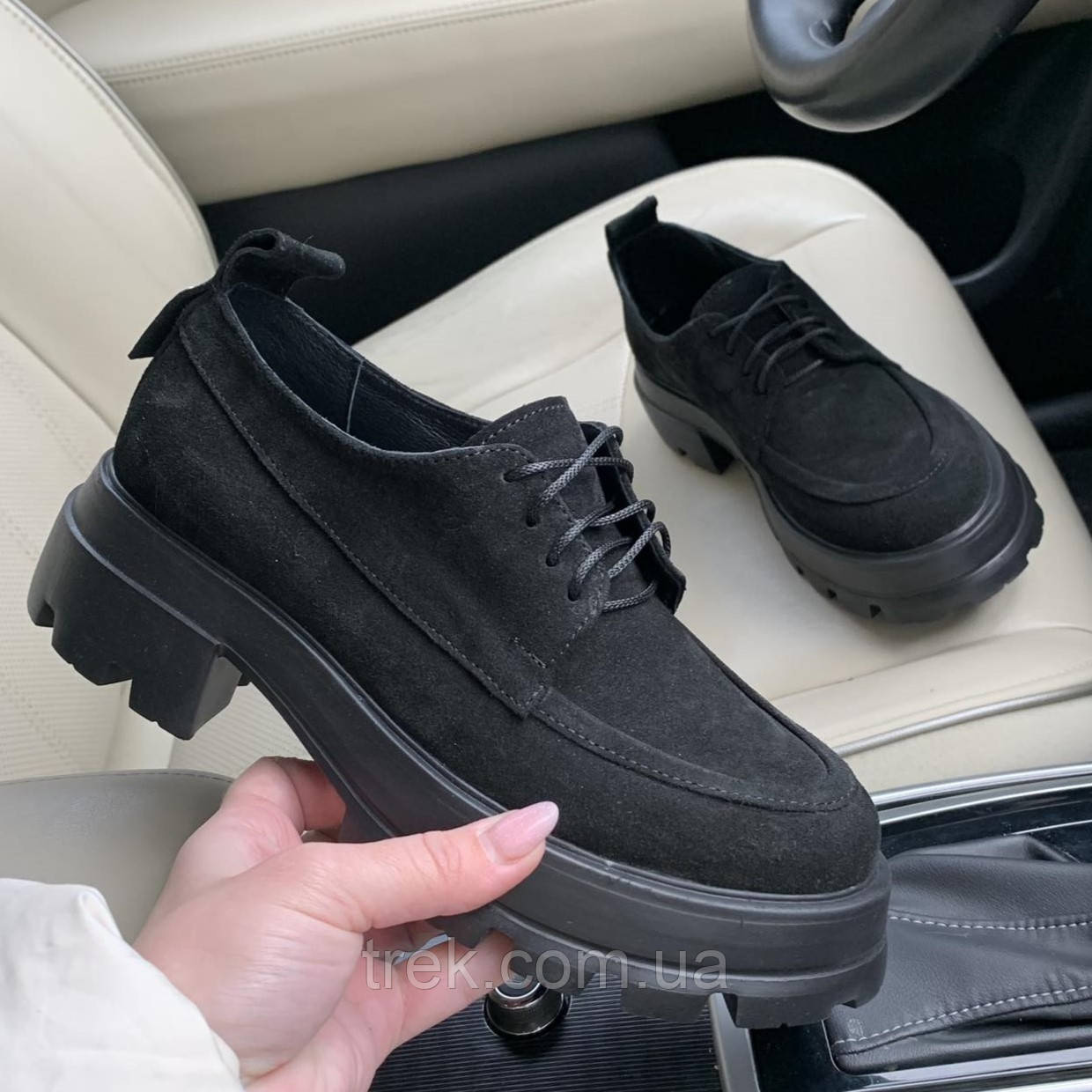 Туфлі жіночі замшеві чорні /23518/ 37р, фото 1