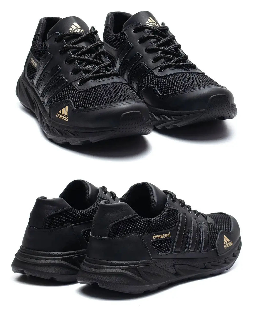 Чоловічі літні кросівки сітка Adidas, кеди текстильні повсякденні Адідас чорні. Чоловіче взуття, фото 1