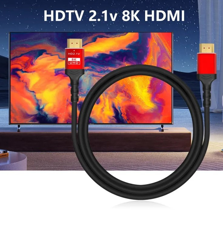 1м кабель HDMI 2.1 8K, 60 Гц, 4 К, 144 Гц, 3D ТВ