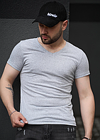 Чоловіча футболка Сірий (XXL), футболка стильна, футболка для чоловіків KASPI