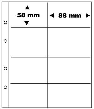 Аркуш для монетних карток 88 Х 55 мм - SAFE Premium