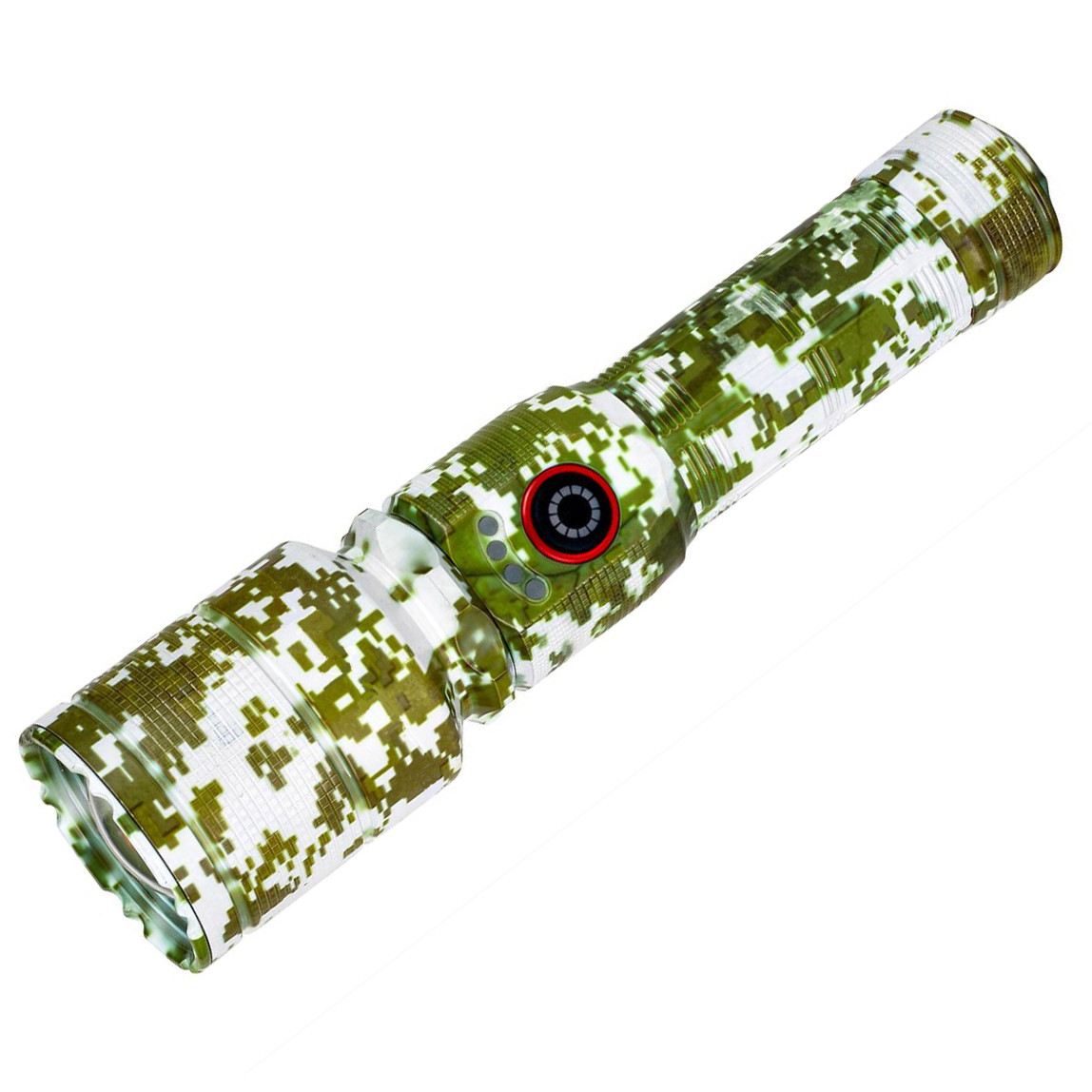 Ліхтар ручний PLD-AK132M white laser led PM10-TG camouflage, power bank, індикація заряду, ЗУ Type-C, zoom