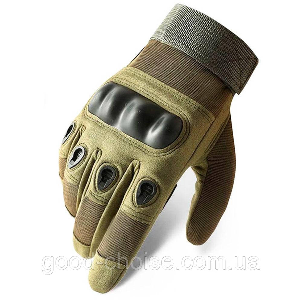 Тактичні рукавички із закритими пальцями (М-2XL), Зелені / Чоловічі рукавички, розмір М