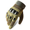 Тактичні рукавички із закритими пальцями (М-2XL), Зелені / Чоловічі рукавички, розмір 2XL, фото 8