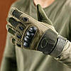 Тактичні рукавички із закритими пальцями (М-2XL), Зелені / Чоловічі рукавички, розмір 2XL, фото 6