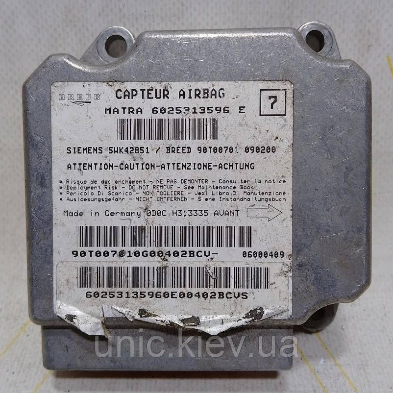 Блок керування AirBag Renault Espace б/в 6025313596