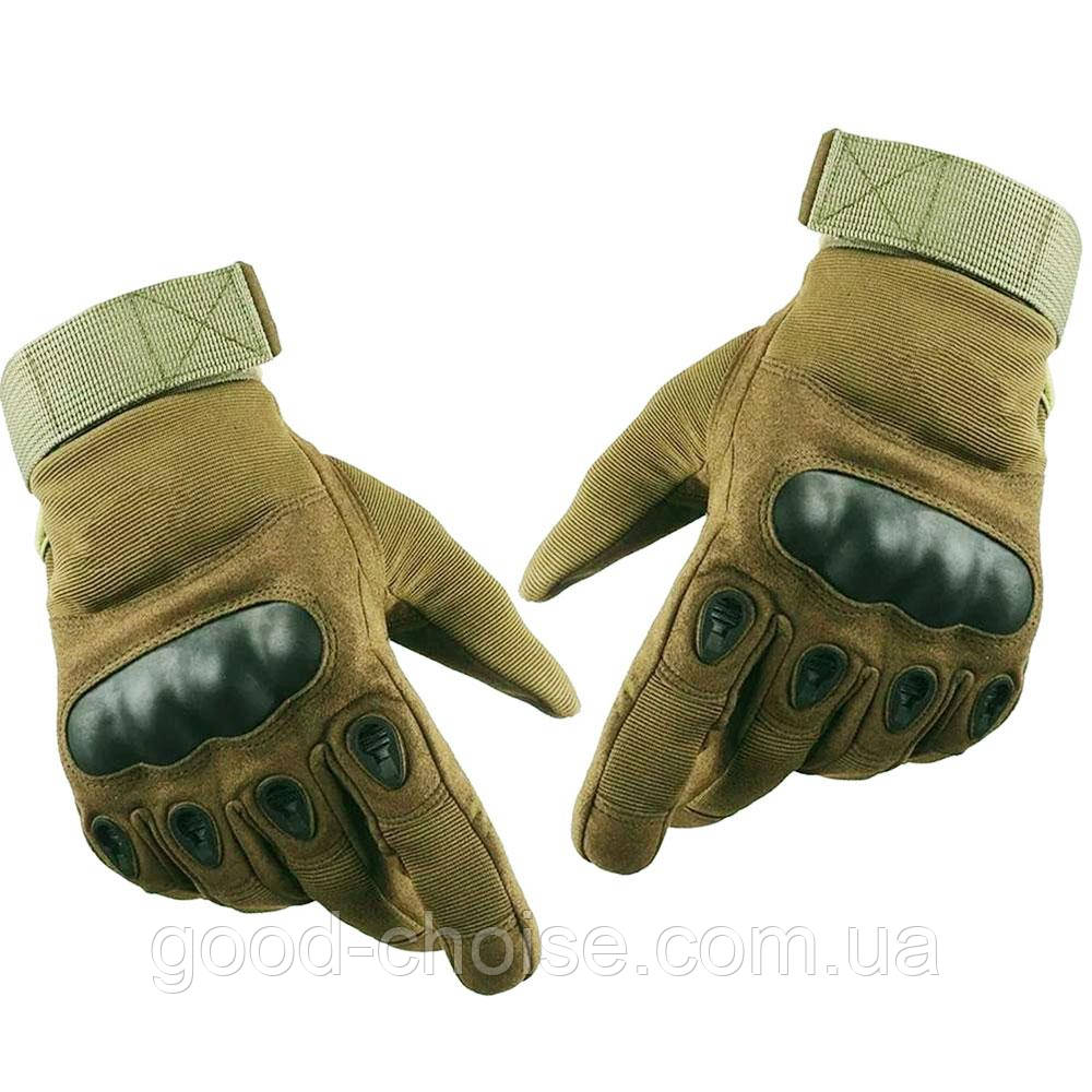 Тактичні рукавички із закритими пальцями (М-2XL), Зелені / Чоловічі рукавички, розмір 2XL
