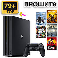 PlayStation 4 Pro Прошитая (9.00) +79 Игр +6 мес Гарантии