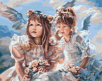 Раскраска для взрослых Небесные ангелы (BS51908) 40 х 50 см (Без коробки)