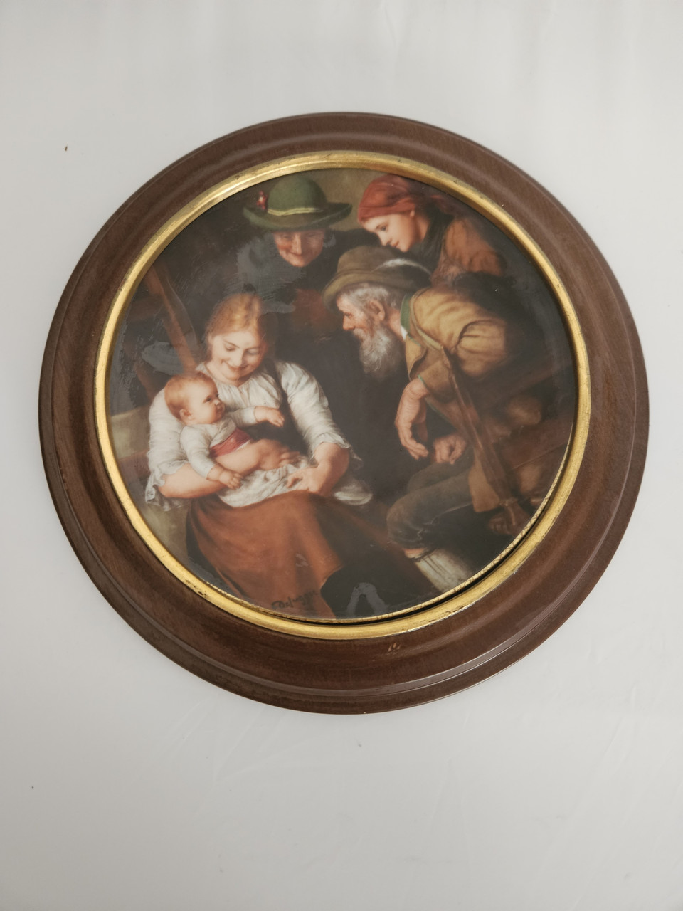 Колекційна, Фарфорова тарілка В гостях у бабусі та дідуся, фото 1