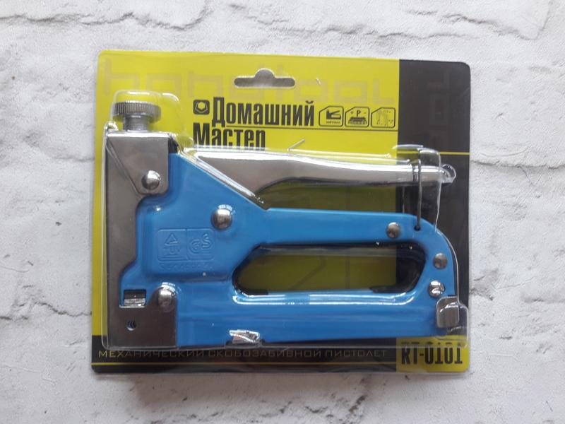 Степлер будівельний під скобу 4-14 мм синій, фото 1