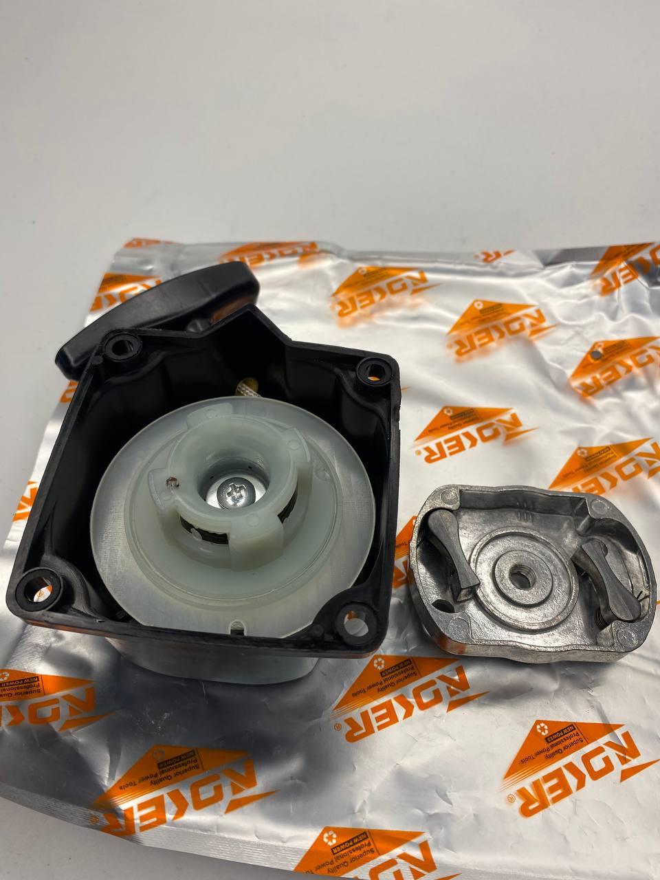 Стартер плавний (4 зачіпки) бензокоси + відповідна частина (хроповик) Noker, фото 1