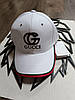 Кепка Gucci Гуччі, кіпка Гуччі, ковзання Gucci, бейсболка Гуччі, кепка з логотипом, колір білий, фото 8