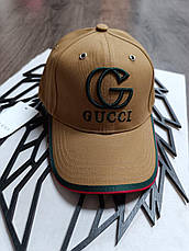 Кепка Gucci Гуччі, кепка з логотипом, колір коричневий, фото 3