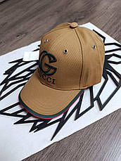 Кепка Gucci Гуччі, кепка з логотипом, колір коричневий, фото 4