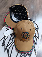 Кепка Gucci Гуччі, кепка з логотипом, колір коричневий, фото 6