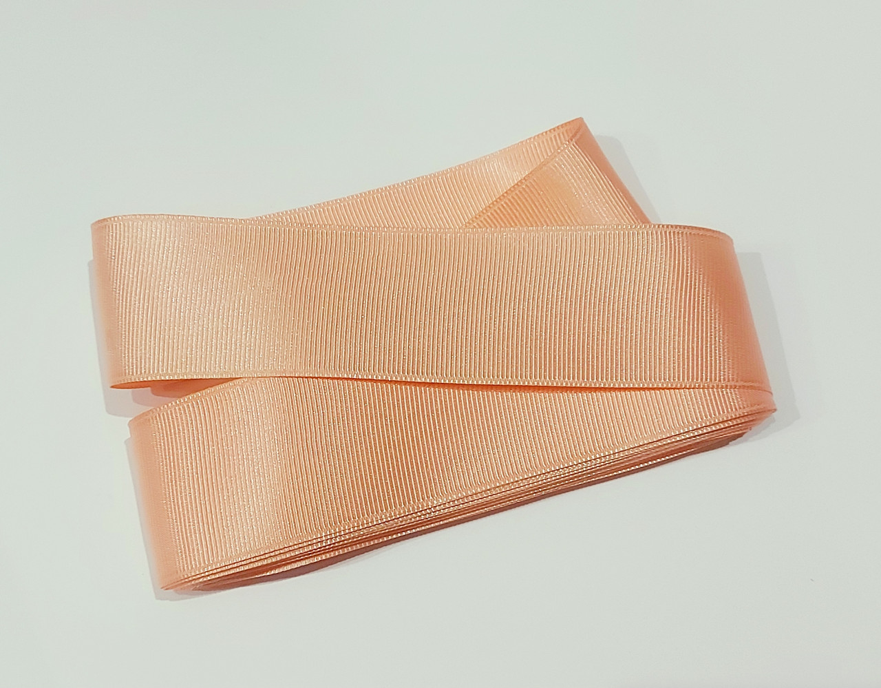 Тасьма стрічка репсова широка Стричка репсова 4 см 40 мм, персикова. Туреччина