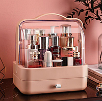 Настольный органайзер стойка для косметики на 2 секции розовый, Кейс для косметики SHOP