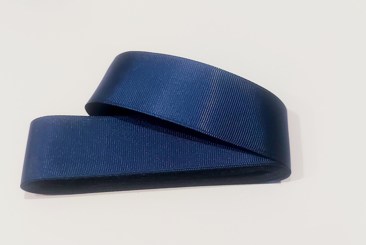 Тасьма стрічка репсова широка Стричка репсова широка, 50 мм, синя темна. Туреччина