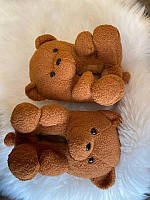 Домашние Плюшевые тапочки игрушки для кигуруми  медведь, тапки кигуруми медведь