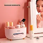 Контейнер для серветок настільний з органайзером для дрібниць Tissue box, фото 7