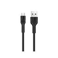 Кабель HOCO U31 USB to Type-C 2.4A, 1m, nylon, TPE connectors, Black inc pdr