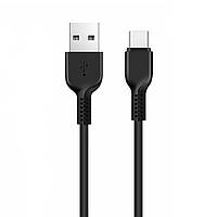 Кабель HOCO X13 USB to Type-C 3A, 1m, PVC, PVC connectors, Black inc pdr