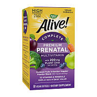 Пренатальные витамины для беременных Nature's Way Alive! Premium Prenatal 60 veg softgels